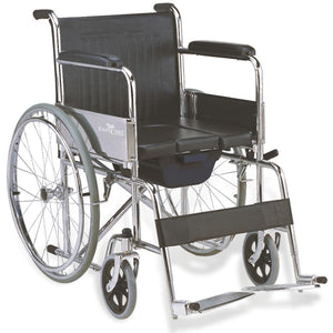 Wheelchair by Easycare at Supply This | Easycare Foldable Standard Steel Commode Wheelchair - EC608