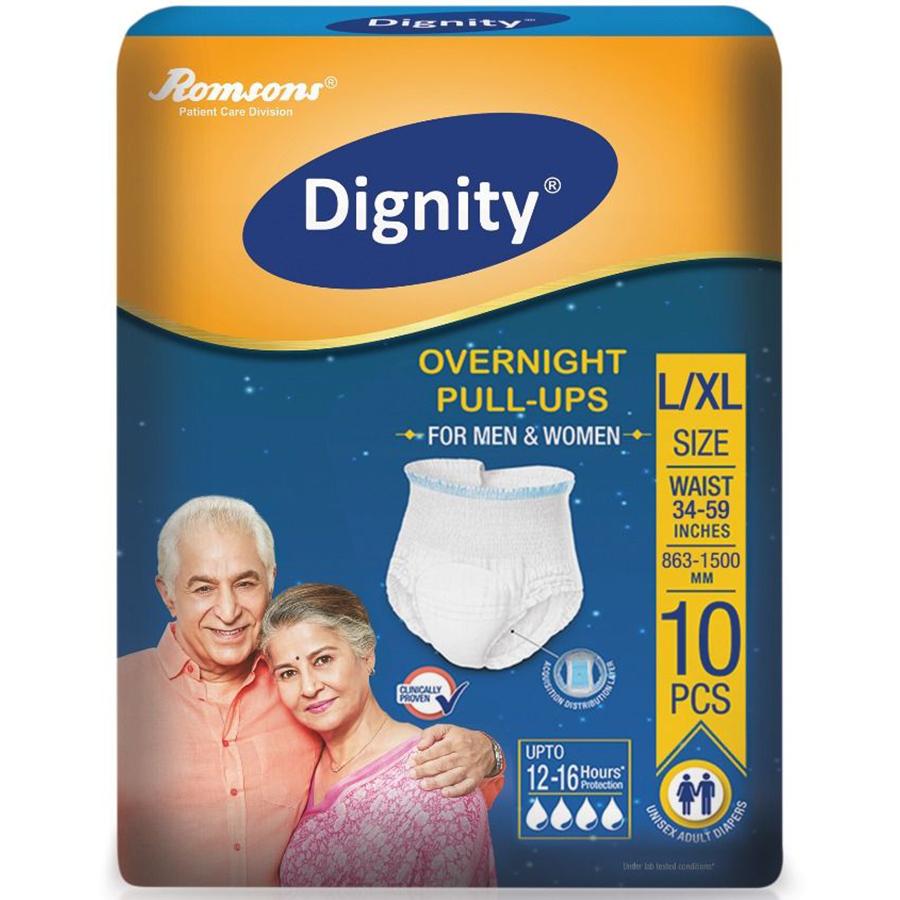 Romsons Dignity Overnight Pull Up Adult Diapers (L-XL)