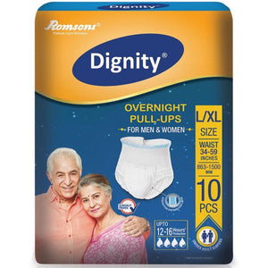 Adult Diapers by Romsons at Supply This | Romsons Dignity Overnight Pull Up Adult Diapers (L-XL)