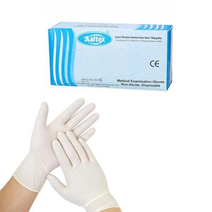 Examination Gloves/Exam Gloves by Surgicare (Kanam Latex) at Supply This | Kaltex Non Sterile Powdered Latex Examination Gloves (Medium)