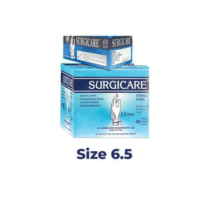 Surgical Gloves by Surgicare (Kanam Latex) at Supply This | Surgicare Sterile Latex Powdered Surgical Gloves, 25 Pairs (6.5)