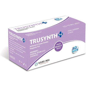 Sutures India - Trusynth Plus Polyglactin 910 by Sutures India at Supply This | Sutures India Trusynth Plus USP 1, 1/2 Circle Reverse Cutting - NTSP 2421