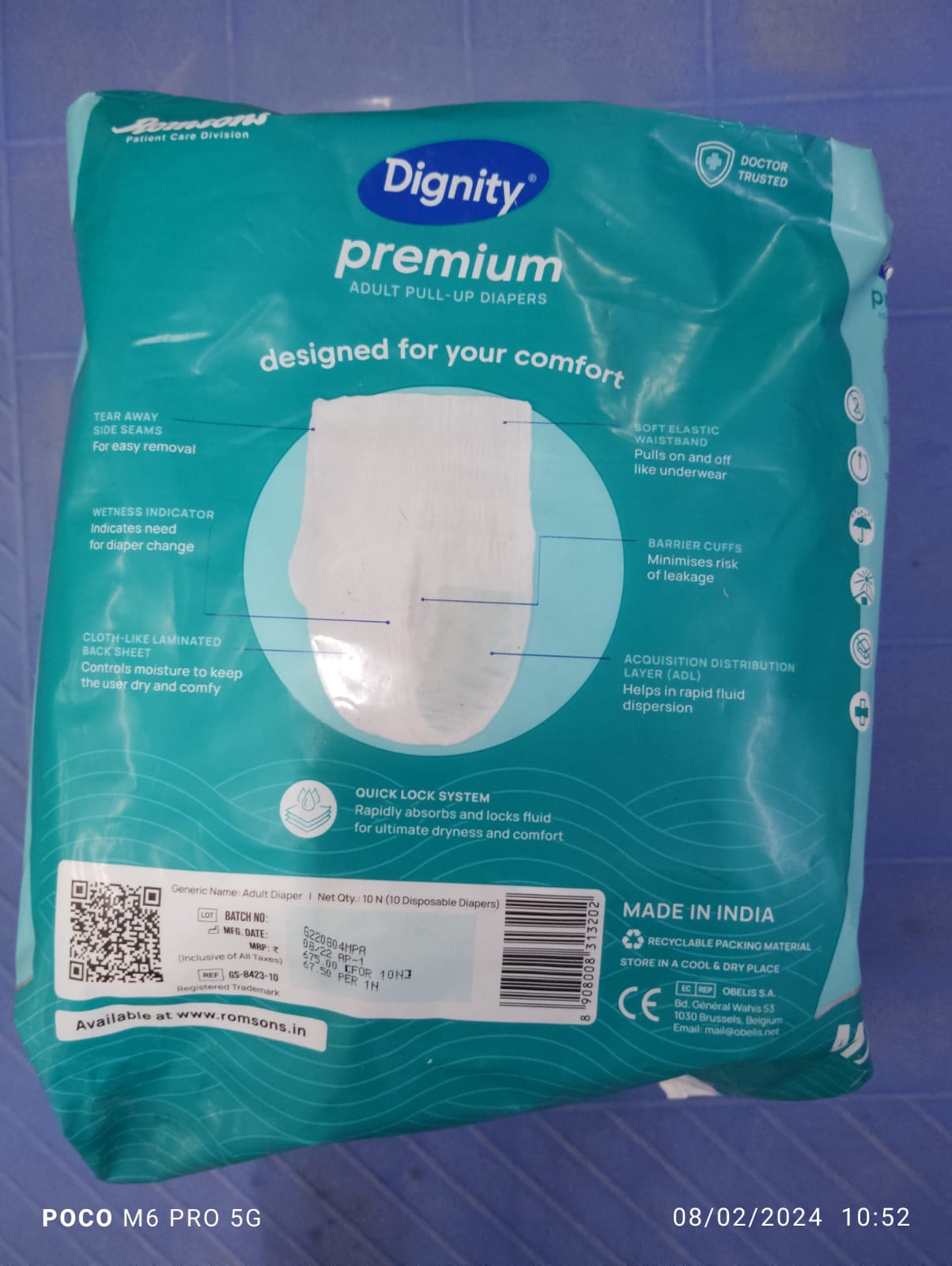 Buy original Romsons Dignity Overnight Pull Up Adult Diapers (L-XL) for Rs.  483.39