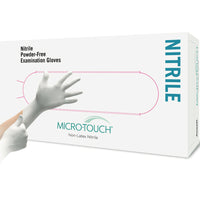 Examination Gloves/Exam Gloves by Ansell at Supply This | Ansell Micro Touch White Nitrile N150 Powder Free Examination Gloves (Medium)