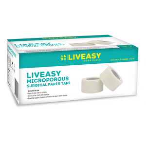 Liveasy Microporous Surgical Paper Tape- 1 Inch x 5mt