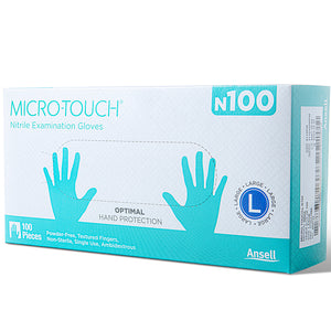 Examination Gloves/Exam Gloves by Ansell at Supply This | Ansell Micro Touch Nitrile N100 Powder Free Multipurpose Examination Gloves (Large)