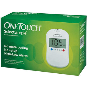 Glucometer / Blood Sugar Testing Machine by One Touch - Johnson & Johnson at Supply This | One Touch Select Simple Glucometer + 50 Strips