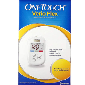 Glucometer / Blood Sugar Testing Machine by One Touch - Johnson & Johnson at Supply This | One Touch Verio Flex Glucometer + 100 Strips