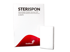  by Healthium - Sutures India at Supply This | Sterispon (code -TRS2)Absorbable Gelatin Sponge USP 80 x 50 x 10 mm - Standard  - Box of 2