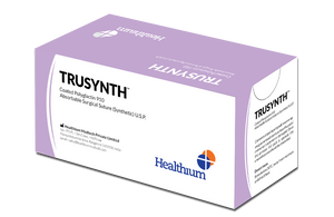 Surgical Sutures by Healthium - Sutures India at Supply This | Healthium (Sutures India) Trusynth, code TS 2401, size 3-0, length 45 cm, needle 3/8 Circle Cutting, needle length 22 mm, box of 12
