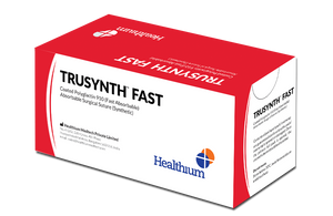 Surgical Sutures by Healthium - Sutures India at Supply This | Healthium (Sutures India) Trusynth Fast, code TS 2718 F, size 4-0, length 45 cm, needle 3/8 Circle Reverse Cutting CIRKUM, needle length 16 mm, box of 12