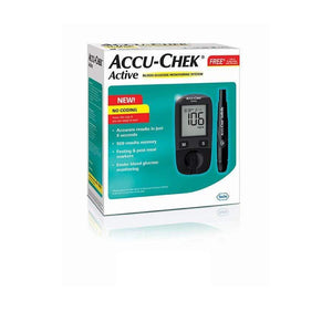 Glucometer / Blood Sugar Testing Machine by Accu-Chek (Roche) at Supply This | Accu-Chek Active Glucometer Kit