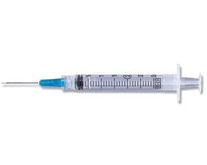 Syringe with Needle by Becton Dickinson (BD) at Supply This | Becton Dickinson BD Luer Lock Syringe With Needle (3ml)