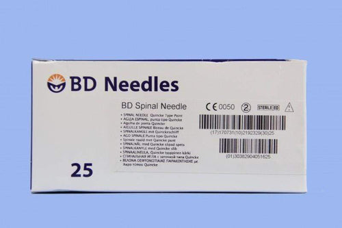 Spinal Needle Quincke Style 25 Gauge x 3 1/2 Inch 50/Box # 26970 - Merit  Pharmaceutical