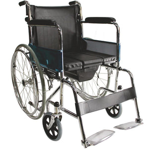 Wheelchair by Easycare at Supply This | Easycare Foldable Standard Steel Commode Wheelchair - EC608F