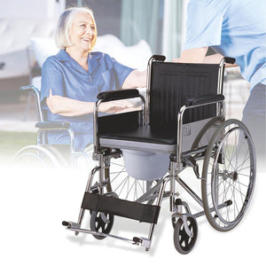 Wheelchair by Easycare at Supply This | Easycare High Configuration Commode Wheelchair - EC681