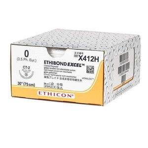 Ethicon Ethibond Excel Polyester Sutures by Ethicon Sutures - J&J at Supply This | Ethicon Ethibond Sutures USP 2-0, 1/2 Circle Tapercut SX Ethalloy Double Needle - W10B52