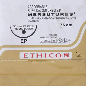 Ethicon Mersutures Catgut Sutures by Ethicon Sutures - J&J at Supply This | Ethicon Mersutures Plain USP 1, Sterilised Surgical Gut - W2004