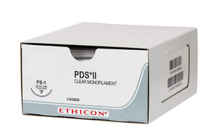 Ethicon PDS II Polydioxanone Sutures by Ethicon Sutures - J&J at Supply This | Ethicon PDS II Sutures USP 0, 1/2 Circle Round Body W9210T
