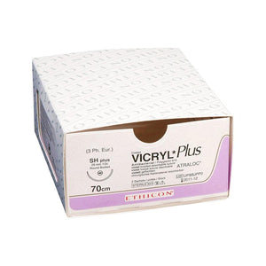 Ethicon Vicryl Plus Polyglactin 910 Sutures by Ethicon Sutures - J&J at Supply This | Ethicon Vicryl Plus Sutures USP 0, 1/2 Circle Reverse Cutting - VP2534