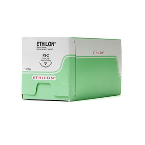Ethicon Ethilon Nylon Sutures by Ethicon Sutures - J&J at Supply This | Ethilon Sutures USP 10-0, 3/8 Circle Round Body Taper Point 2850G
