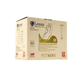 Surgical Gloves by Lenora at Supply This | Lenora Latex Sterile Pre-powdered Surgical Gloves, 50 Pairs (8.5)