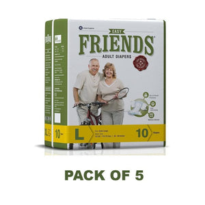 Adult Diapers by Nobel Hygiene at Supply This | Friends Easy Adult Diapers, 5 Pack (Large)