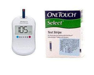 Glucometer / Blood Sugar Testing Machine by One Touch - Johnson & Johnson at Supply This | One Touch Select Simple Glucometer + 25 Strips