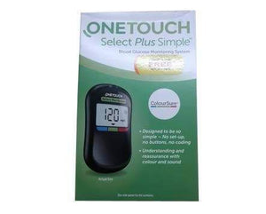 Glucometer / Blood Sugar Testing Machine by One Touch - Johnson & Johnson at Supply This | Onetouch Select Plus Simple Glucometer with 10 Free Strips