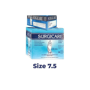 Surgical Gloves by Surgicare (Kanam Latex) at Supply This | Surgicare Sterile Latex Powdered Surgical Gloves, 25 Pairs (7.5)