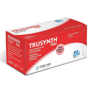 Sutures India - Truglyde Fast Polyglycolic by Sutures India at Supply This | Sutures India Truglyde Fast USP 2-0, 1/2 Circle Tapercut SN 2762F VS